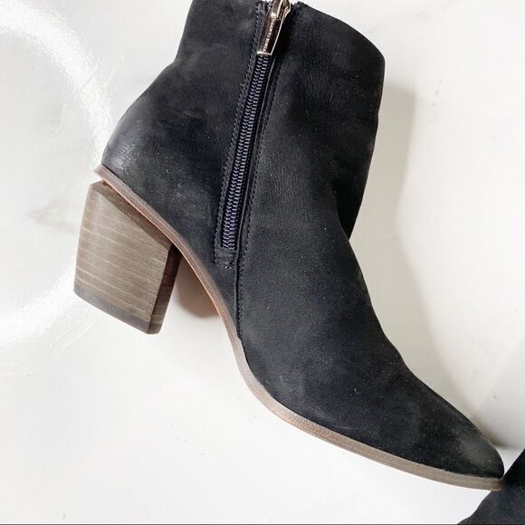 Vince Camuto Grasem Black Suede Block Heel Booties - Picture 8 of 13